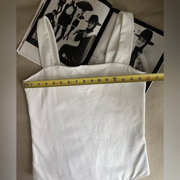 Abercrombie & Fitch Seamless Square Neck Bodysuit In White Size L - Picture 7 of 14